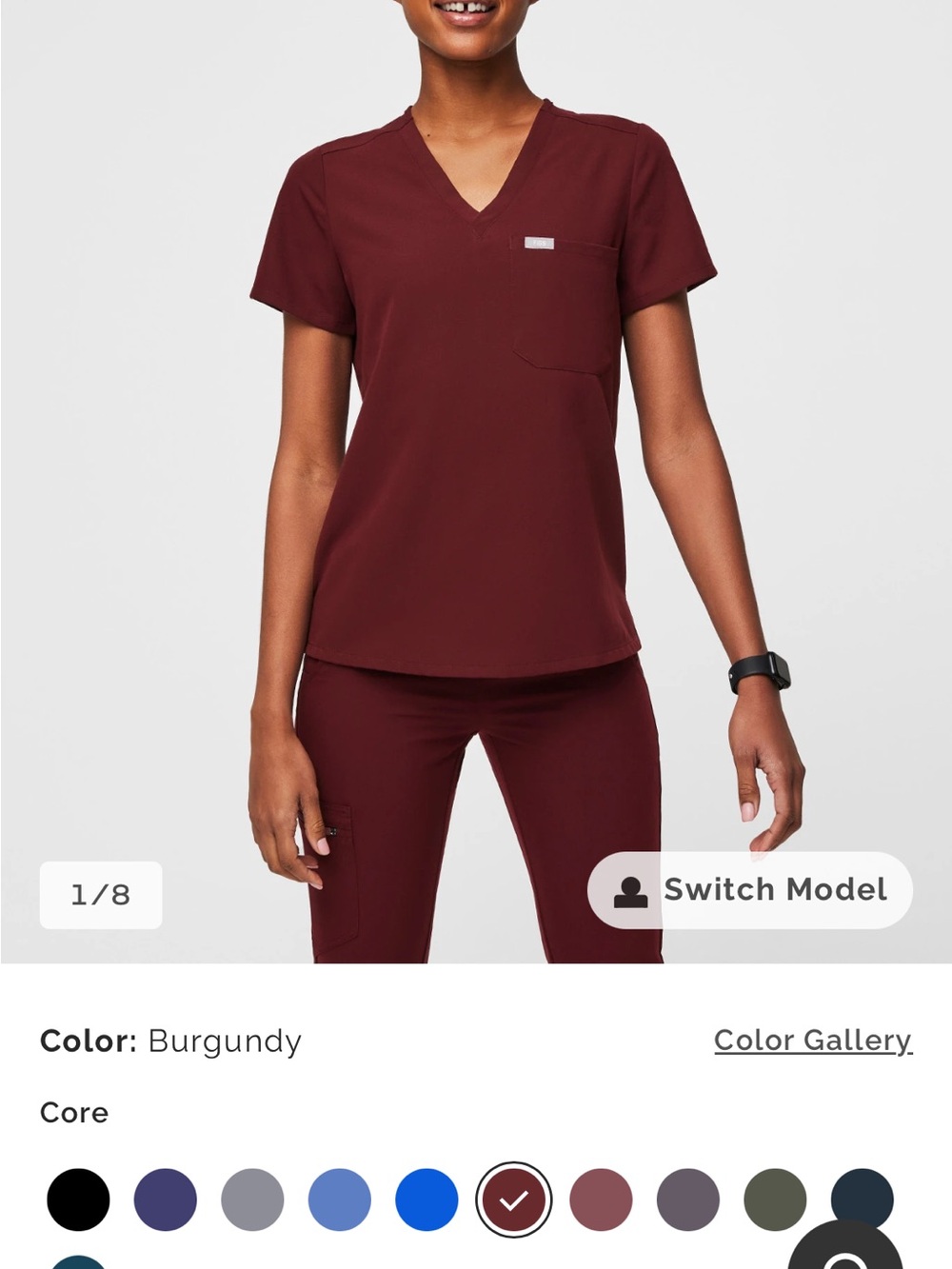 Figs maroon set